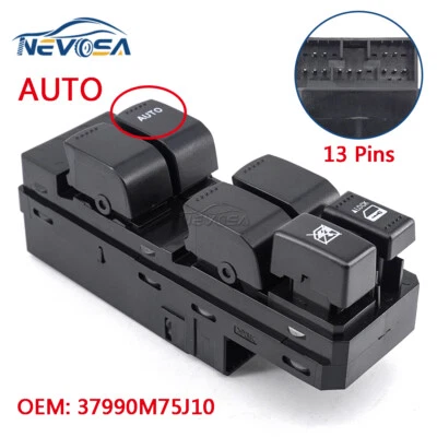Front Right Master Power Window Switch For Suzuki RITZ SWIFT DZIRE 37990M75J10  - Изображение 1 из 4