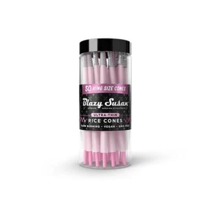 Blazy Susan Pre-Rolled Cones, Ultra-Thin Rice Cones,King Size 110mm, 50ct /Jar - Picture 1 of 1