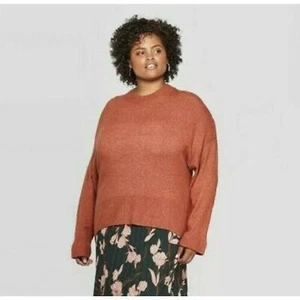 Neu A New Day Damen 1X Plus Pullover Relaxed Fit Pulli Rost Stretch Neu mit Etikett - Bild 1 von 8