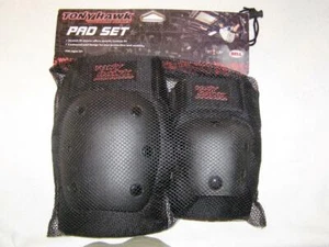 BELL-Tony Hawk HuckJam Skate Skateboard Elbow and Knee Pads Set Black Ages 12+ - Picture 1 of 1