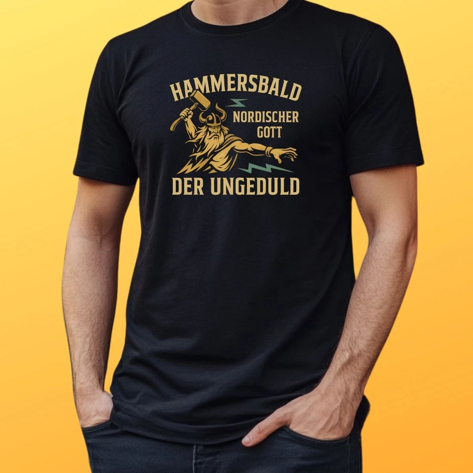 T-Shirt Herren Spruch lustig Der nordische Gott Motiv Baumwolle Größe S bis 5XL - Bild 1 von 1