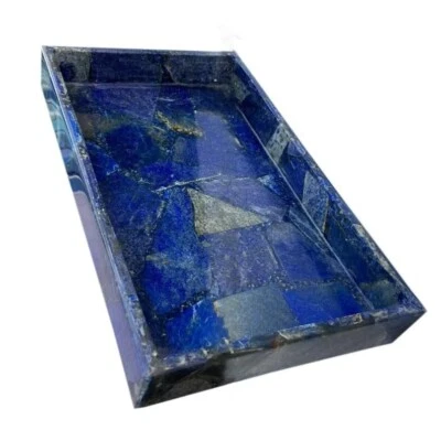 Bandeja para servir 12"x6" Nimbus azul lapislázuli hecha a mano mármol mosaico arte regalo ella diciembre Foto 1 de 3