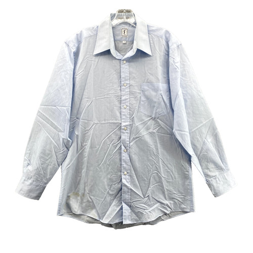 SAINT LAURENT (YSL) Camicia elegante Yves Saint Laurent uomo 16 (32 33) blu chiaro tessuto misto cotone