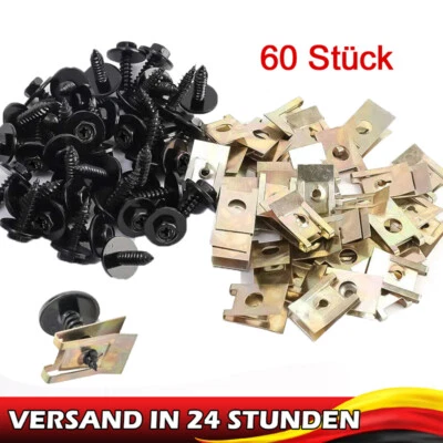 60X Für BMW U-Mutter Sechskant Schrauben Radlauf Unterfahrschutz Unterboden Clip - Bild 1 von 4