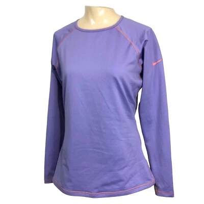 Mujer Grande Nike PRO Dri-FIT Ligero Micro-Vellón Pullover Camisa Manga Larga Crew Foto 1 de 4