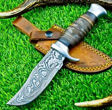 Custom Hand Forged Damascus Steel Bowie Knife, Hunting Knife, CAMPING KNIFE 64