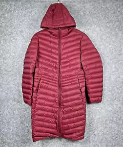 Lands End Womens Wanderweight Packable Down Coat Size L Maroon Puffer Quilted - Picture 1 of 8