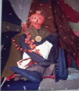 30" Witch-0-Lantern pumpkin head halloween Cloth doll pattern UNCUT - Picture 1 of 3