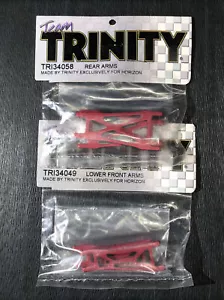 Team Trinity Team Losi Mini-T 1.0 Red Anodized Rear & Front Arms A-arm Last Set - Picture 1 of 3