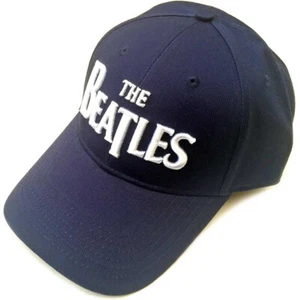Gorra de béisbol azul marino con logotipo en T de The Beatles OFICIAL - Imagen 1 de 1