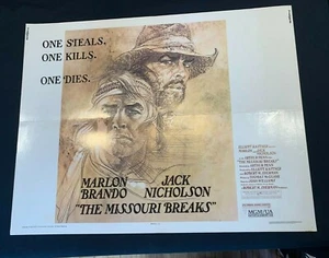 THE MISSOURI BREAKS original 22X28 U.S HALF SHEET- MARLON BRANDO - Picture 1 of 1