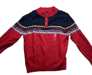 Club Room Hombres Rojo Manga Larga Talla XXL Suéter Cuello Simulado Pullover Sudadera. - Imagen 1 de 10