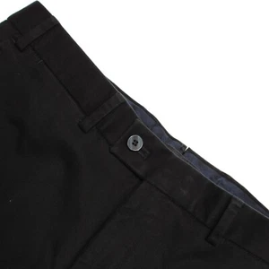 Hiltl NWT Chinos / Casual Pants Size 34 US Dayne In Solid Black Cotton Blend - Picture 1 of 16