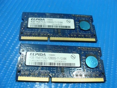 HP m6-k015dx Elpida 8GB (2x4GB) PC3L-12800S Memory RAM SO-DIMM EBJ40UG8EFU0-GN-F - Image 1 of 2