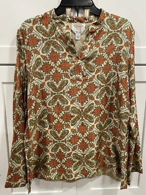 Blusa Talbots 16 seda Popover AK17 Foto 1 de 4