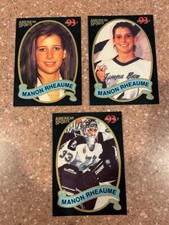 MANON RHEAUME 1993 AMERICAN SPORTS HOCKEY CARDS - ALL 3 - VERY LIMITED!!!