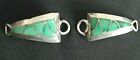 Vintage Zuni Signed  Sterling Silve Turquoise Watch Band Tips