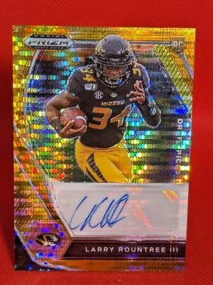 2021 Prizm Draft Picks Larry Rountree III Orange Pulsar Auto Rookie RC **23/49** - Image 1 of 2