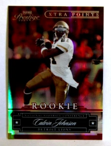 CALVIN JOHNSON 2007 PLAYOFF PRESTIGE EXTRA POINT #051/100 ROOKI#163!LIONS WR RC - Picture 1 of 2