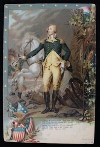Postal de George Washington de 1898 de 5,5" x 3,5" - Imagen 1 de 2