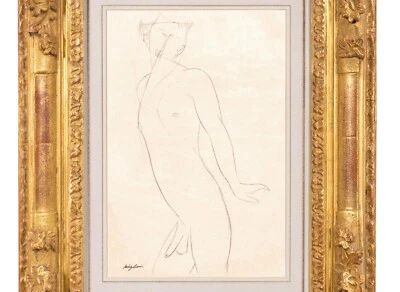 Amedeo Modigliani Dibujo Modernista Francés Italiano Retrato art deco París Foto 1 de 4