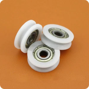 8x33x10mm U Groove Nylon Plastic Guide Pulley 608ZZ Ball Bearings Wheel - Picture 1 of 2