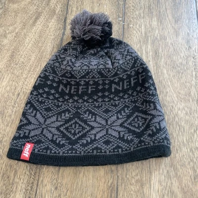 Gorro para hombre Neff negro y gris Snow Signature Foto 1 de 4
