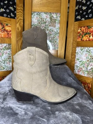 Botines Windsor Smith Vintage Cuero Gamuza Tostado Vaquera Occidental Boho Talla 7 Foto 1 de 4