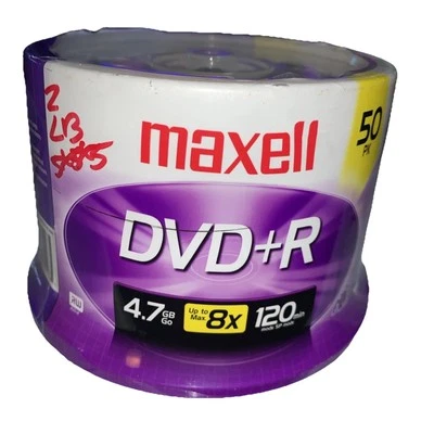Maxell 639031 8X Speed DVD+R Spindle 50 Pack by Maxell 639031 8x Speed... - Image 1 of 4