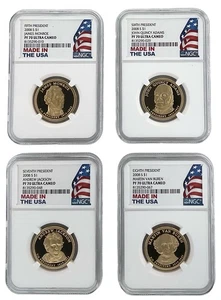 2008 S Presidential Dollar Set NGC PF70 UltraCameo - Made In USA Holder - Picture 1 of 2