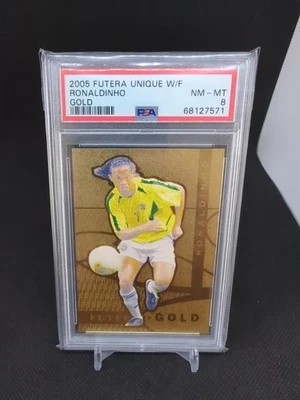 Futera World Football 2005 único oro/820 Limited Ronaldinho #G5 PSA 8 Foto 1 de 2