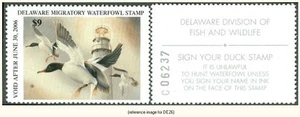 D2K Delaware Ente Briefmarke 2005 9,00 $ - Bild 1 von 1
