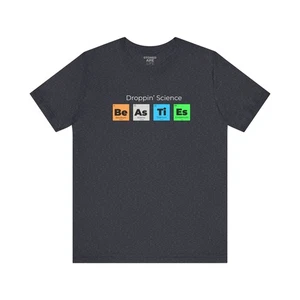 Science Elements Unisex Tee - Beasties Dropping Physics Chemistry Fun Shirt - Picture 1 of 6