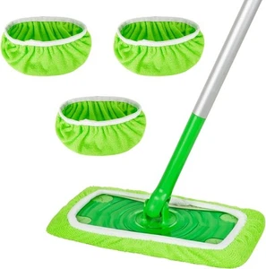 Reusable 100% Microfiber Mop Pads Compatible with Swiffer B-green 3 Pack 01 - Picture 1 of 7