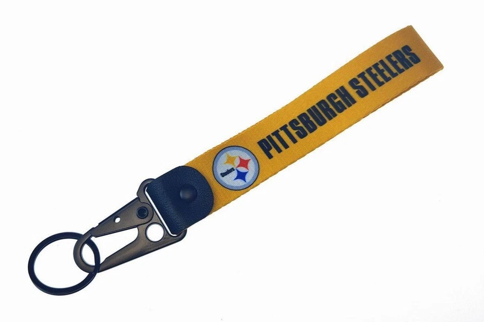 NFL PITTSBURGH STEELERS PULSERA CORDÓN LLAVERO 1" ANCHO 8" LARGO ENVÍO A EE. UU. Foto 1 de 1