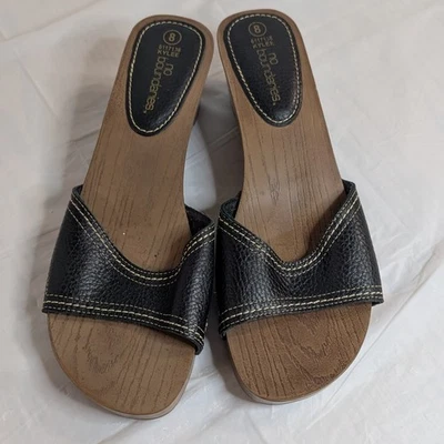 Zueco deslizable de cuero Y2K No Boundaries para mujer talla 8 Foto 1 de 4