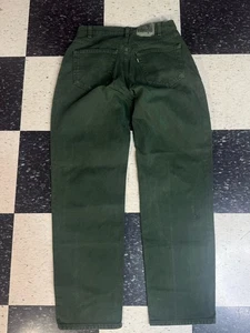 Vintage 90s Levi's Silvertab Baggy Jeans Mens 32x34 Green Loose Wide 1993 - Picture 1 of 13