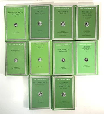 Lot of 10 Greek Loeb Classical Library 1985-1995 Hardcovers — 第 1/4 张图片