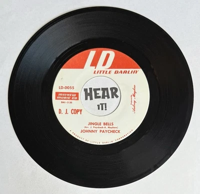 Christmas Country Bopper 45 JOHNNY PAYCHECK Jingle Bells /Old Year LITTLE DARLIN Foto 1 de 4