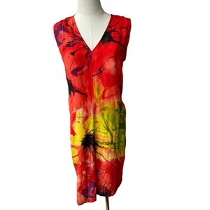 Josie Natori ISLAND GEBLÜMTES ÄRMELLOSES KLEID 100 % Seide Damengröße Small - Bild 1 von 10