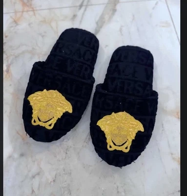 Versace Medusa Gold cotton Slipper Medium 4-5Y - Image 1 of 4
