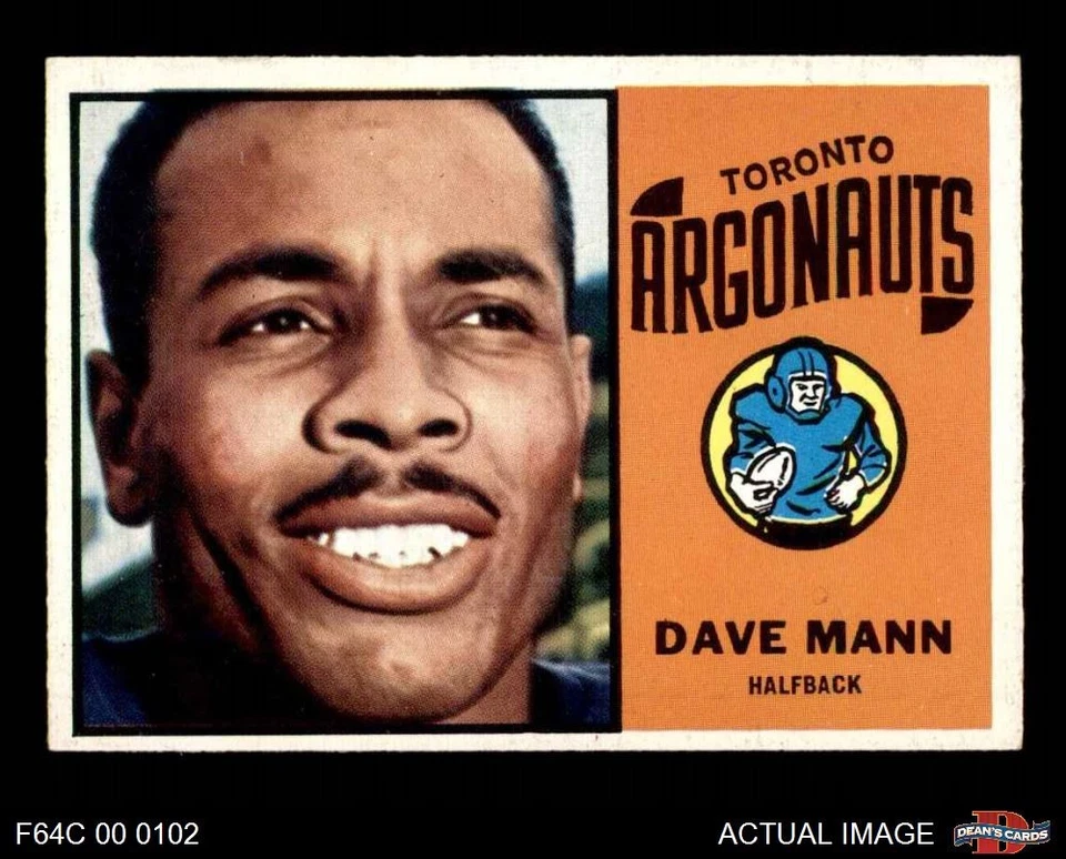1964 Topps CFL #69 Dave Mann Argonauts Oregon St 5 - EX - Image 1 of 1