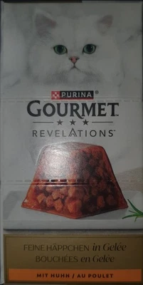 Purina Gourmet Revelations Katzenfutter Mousse Huhn Gelèe 34 x 57g MHD 2026/27 - Bild 1 von 3