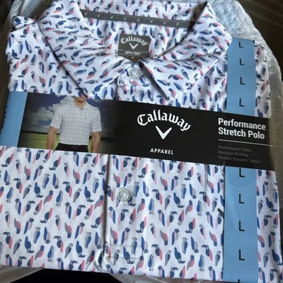 Callaway Moisture Wicking Performance Short Sleeve Golf Polo Size Large NEW - Image 1 of 4