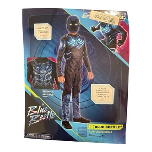 NUEVO CON ETIQUETAS DC Comics Disfraz Escarabajo Azul Iluminado Niño Grande 12-14 Halloween - Imagen 1 de 4