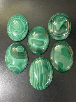 Cabujones de malaquita de 30 mm x 40 mm Foto 1 de 4