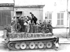 World War Two Photo Captured German Tiger Tank in France WWII WW2 Wehrmacht 