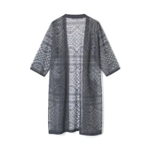 Lady Knitted Cardigan Open Front Floral Hollowed Blouse 3/4 Sleeve Tops Summer - Picture 1 of 17