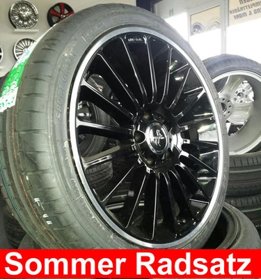 19" Keskin KT15 ET45 Black Alufelgen 225/35 Reifen für Skoda Octavia II 1Z - NEU - Bild 1 von 4