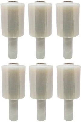 Mini Stretch Wrap with Grip Handle 5" x 1000' FT Roll Plastic Pallet Shrink Film - Image 1 of 4